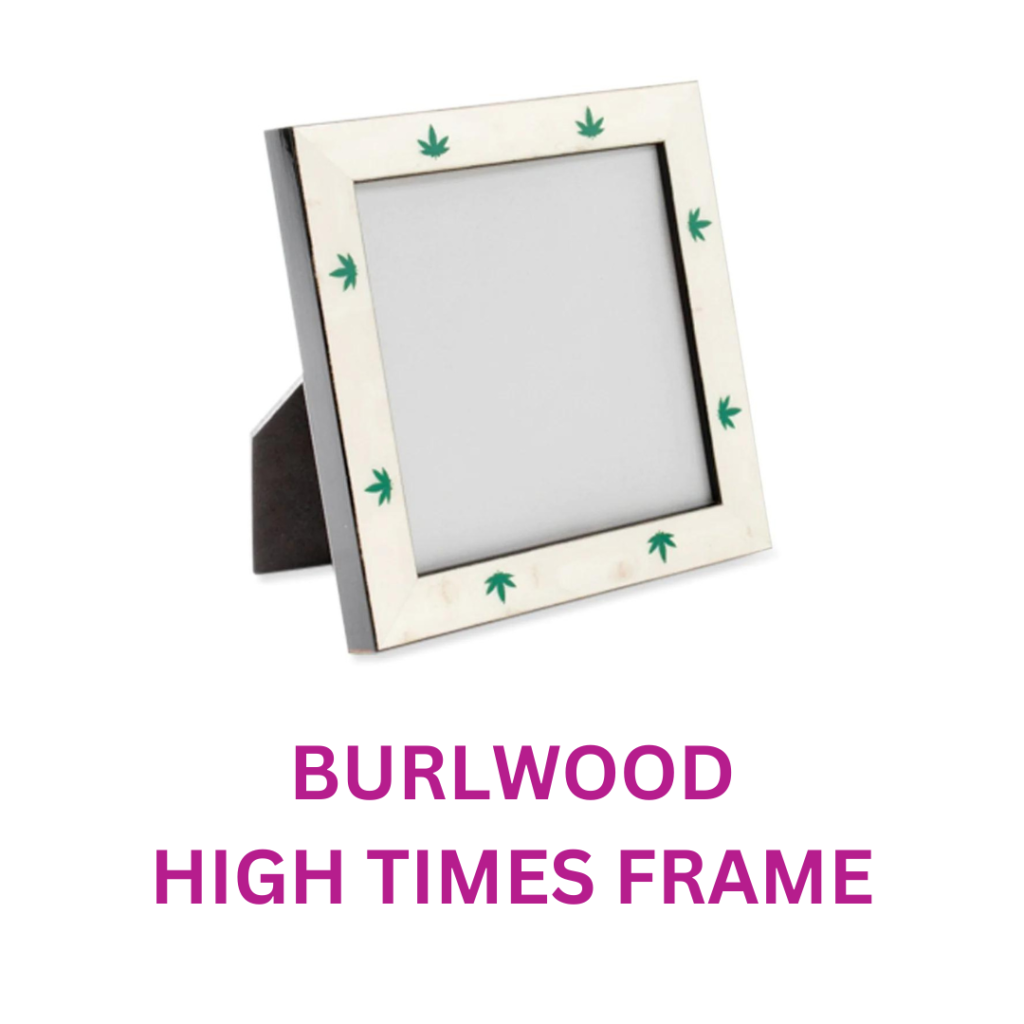 Eclectic Burlwood High Times Photo Frame for Maximalist Art Decor