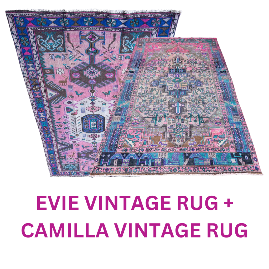 Evie Vintage Rug with Camilla Vintage Rug