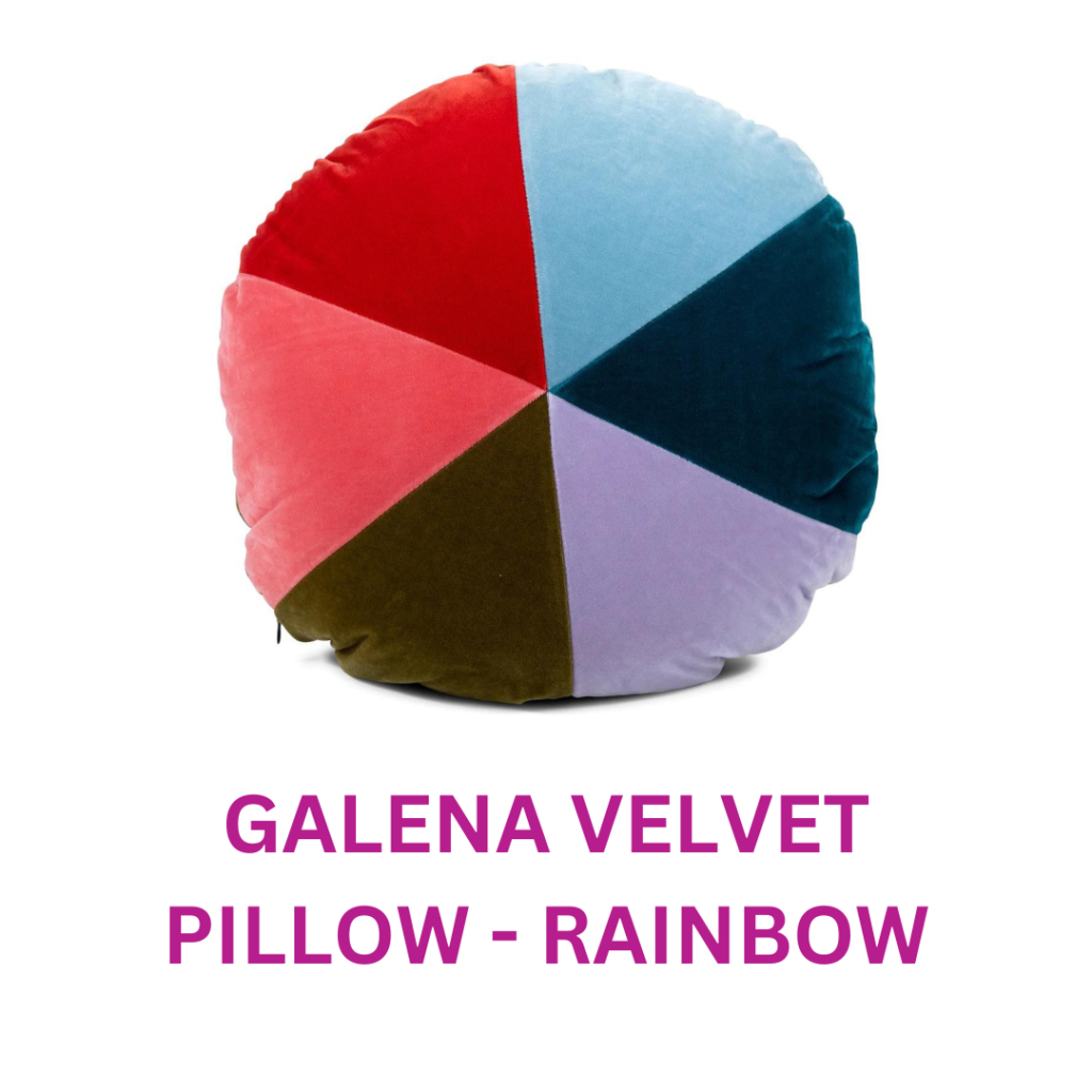Furbish Studio Galena Velvet Rainbow Pillow