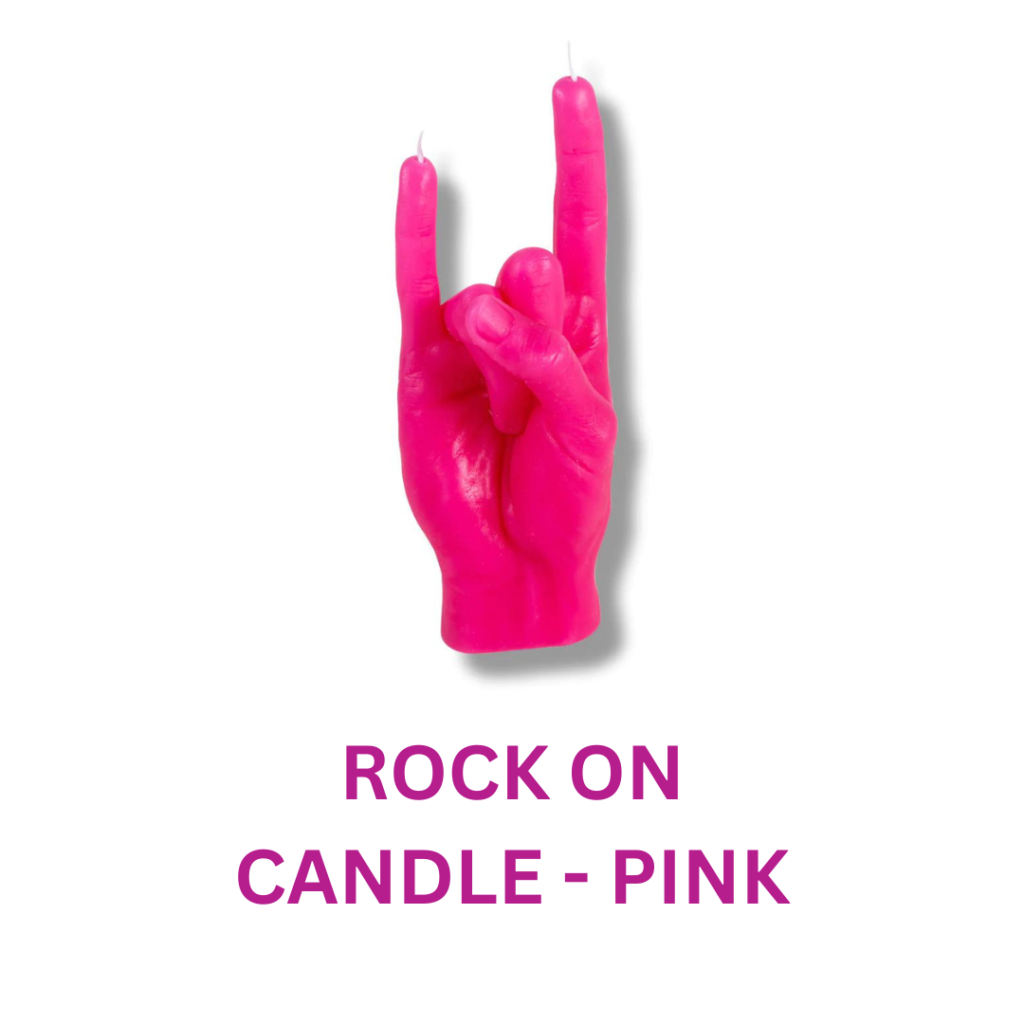 Furbish Studio Pink Rock On Candle Maximalist Decor