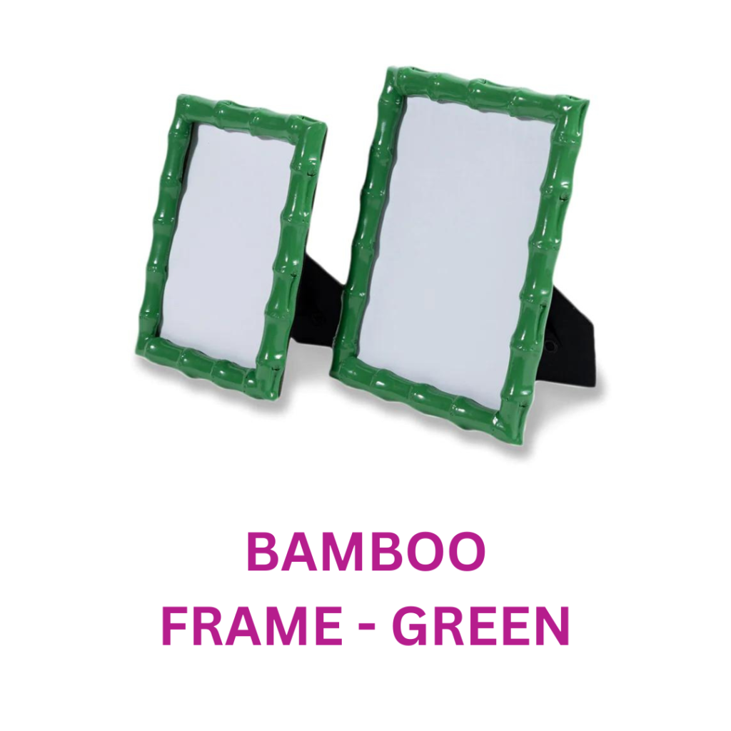 Maximalist Art Photo Frame Bamboo Green Design