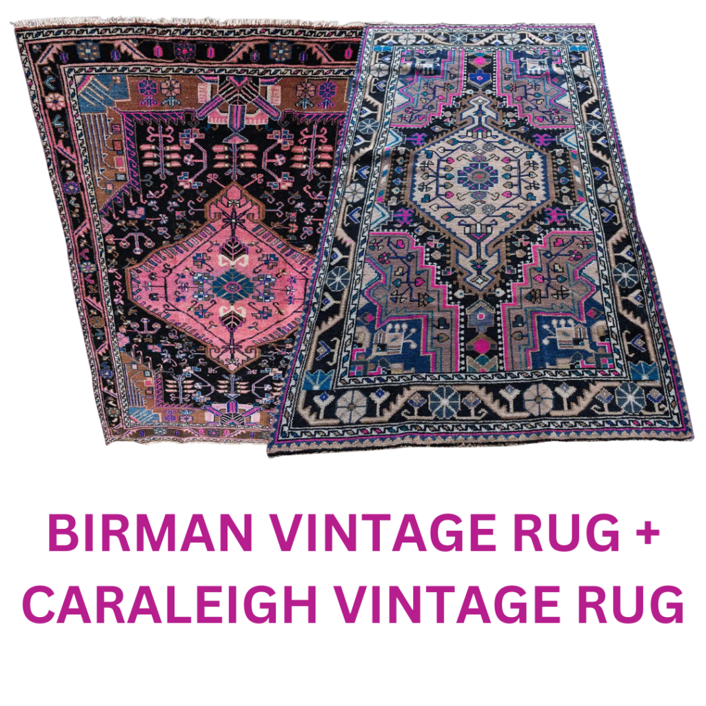 Maximalist Design and Decor Birman Vintage Rug with Caraleigh Vintage Rug