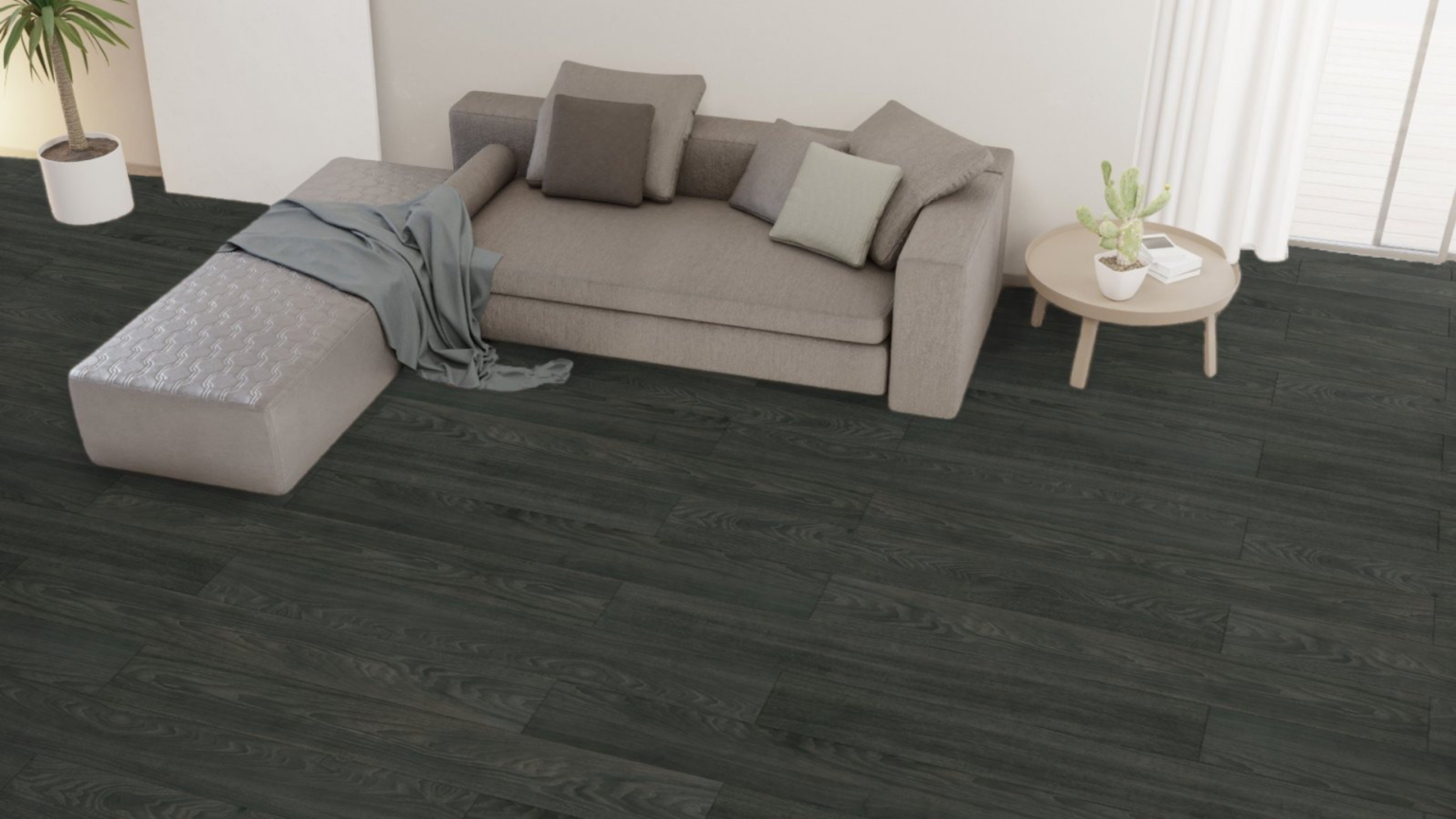 Luxury Vinyl Vs Laminate Flooring Which One Fits Your Home   Floorily CoreLogic Black Vinyl Plank Flooring Dark LVP Fortika Mallumo 1536x864 